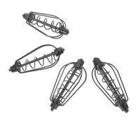 DEARMAMY Ensemble de 4 Cages Lance-appâts en Cuivre Électroplaqué Ressort Pondéré 15g 20g 25g 30g Noir, Panier à Pièges pour Pêche Carpe, Accessoire de Pêche en Plein Air Compact