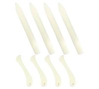 DEARMAMY Ensemble de 8 Plioirs en ABS Couleur Os Imitation Os Modèle Droit et Courbe Outils de Travail du Cuir et Pliage Papier pour Reliure Scrapbooking Quilting et Bricolage Créatif