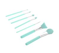 DEARMAMY Ensemble De Pinceaux De Maquillage Silicone 7 Pièces Taille Moyenne Pour Visage Et Corps Femmes Filles Usage Cosmétique Kit Applicateur Masque Facial Vert
