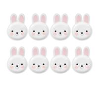 DEARMAMY Ensemble Vaisselle De FêTe Assiettes En Carton Lapin 8 PièCes Assiettes En Papier Jetables Pour PâQues DéCoration De FêTe Familiale 9.4X6.6 Pouces