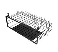 DEARMAMY Étagère Magnétique de Rangement Noire Petite Taille pour Réfrigérateur et Lave-Linge Support de Rangement Magnétique Ventilé et Léger Cuisine et Buanderie Fixation sans Rayure