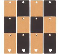 DEARMAMY Étiquettes de Marquage en Papier Kraft 5x3 Cm, 200 Pièces, Étiquettes Inscriptibles Cœur Ajouré pour Prix, Bijoux, Vêtements et Fournitures Loisirs Créatifs