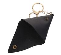 DEARMAMY Étui Porte-Monnaie en Cuir De Vachette Vintage Noir Chaos Cheval Mini Porte-câble pour Écouteurs Rangement Voyage Petite Taille Portable