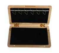 DEARMAMY Étui Rigide en Bois de Noyer pour Anches de Basson Boîte de Rangement avec 6 Compartiments Protège-Anche Humidité et Chocs Conteneur Portable pour Musiciens Nomades