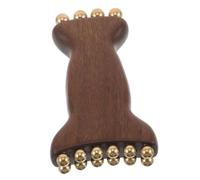 DEARMAMY Facial Massager Portable Wood Therapy Tool With Beads Sandalwood Manual Face And Neck Massager For Skin Absorption Relaxation And