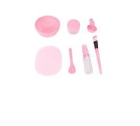DEARMAMY Facial Outils de Mélange Spatule Brosse et Bouteilles Trousse Pratique pour Rose