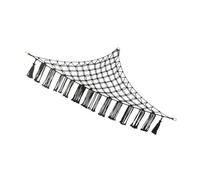 DEARMAMY Filet Hamac pour Peluches Noir Organisateur Mural Angle pour Jouets Rangement Suspendu Décoratif pour Chambre Garçon Fille