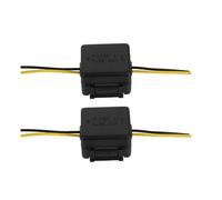 DEARMAMY Filtre d'alimentation Voiture 12v 2pcs Bruit Stable pour Auto et Camion, Installation Facile en Métal et Plastique Noir