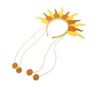 DEARMAMY Fire Headband With Glitter And Bead Chains For And Women Lightweight Flame Hair Accessory For Birthday Parties Halloween