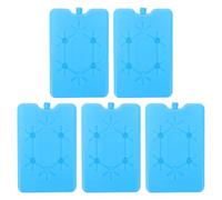 DEARMAMY Glacière pour Congélateur 5Pièces en Plastique Bleu, Paquet De Glace Réutilisable, Refroidissement Avancé pour Transport Chaîne du Froid De Médicaments Et Aliments