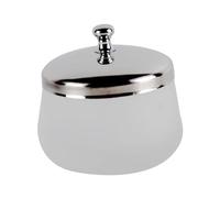 DEARMAMY Gobelet Verre Cristal Pour Dissolvant De Vernis à Ongles Rond Et Blanc Contenant Liquide Pour Enlever Vernis
