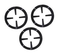DEARMAMY Grille du Brûleur en Acier Inoxydable Noir 3pcs pour Plaque de Cuisson à Gaz Anti-dérapante Support Équilibrant Petites Casseroles sur Cuisinière