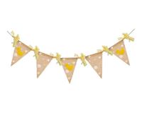 DEARMAMY Guirlande de Fête de Maternelle en Lin Chic Drapeau Fanion pour Anniversaire Bébé, Décoration Thème Présent Rentrée pour Jardin D'garçon et Filles