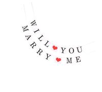 DEARMAMY Guirlande en Papier « Veux-tu M'Épouser » pour Demande en Mariage Décoration Voiture et Fête Bannière Suspendue Romantique pour Mariage