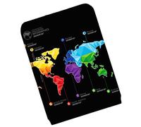 DEARMAMY Housse de Valise Protège-Bagages Élastique en Polyester et Élasthanne Motif Carte du Monde 29-32 Pouces XL pour Voyageur Accès Facile et Protection Anti-saleté