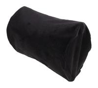 DEARMAMY Housse pour Coussin de Cou Cylindrique Velours Cristal Noir Taie de Coussin Réutilisable pour Oreiller de Voiture Manchon de Protection pour Appui-tête Décoration Intérieure et