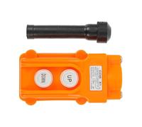 DEARMAMY Interrupteur à Bouton-Poussoir Étanche Orange Compact pour Levage Industriel Contrôleur Portable de Montée et Descente Accessoire de Commande Résistant à la Pluie Usage