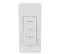 DEARMAMY Interrupteur Poussoir 220v pour Sonnette, Bouton D'ouverture de Porte en Pc, Montage en Surface, Usage Bureau et Armoire, Blanc