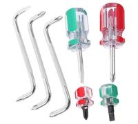 DEARMAMY Jeu de Tournevis Z Coudés 7 Pièces en Acier Chrome-vanadium Magnétique, Petit Tournevis Plat et Cruciforme pour Espaces Étroits, Outil Portable Polyvalent pour Bricolage