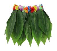 DEARMAMY Jupe Hula Jupe Feuille fête Soutenir tourbillonne Jupe hawaïenne Adulte Costume hawaïen Adulte Jupe Tropicale Rouge
