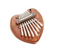 DEARMAMY Kalimba Portable 8 Notes Mini Piano à Pouces en Bois de Sapele Forme Cœur Ergonomique Kalimba pour Débutants et Garçon et Filles Instrument de Musique Compact Son Brillant