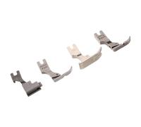 DEARMAMY Kit de 4 Pieds Presseurs Ourleurs en Acier Argenté pour Machines à Coudre Industrielles, du Bruit Vibrations, Compatible P351 S518ns P36n P36ln pour Tissus et Vêtements