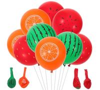 DEARMAMY Kit de 40 Ballons en Latex Thème Fruits pour Décoration Fête Hawaïenne Assortiment 10 Ballons Vert Pastèque pour Anniversaire et Célébrations Estivales
