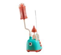 DEARMAMY Kit de Nettoyage Goupillons pour Biberons et Tétines Bébé, Brosse Longue avec Support, Couleur Vert Lac, Ensemble Multifonction pour Nettoyage Tasse et Paille, Adapté Alimentation