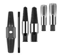 DEARMAMY Kit de Réparation de Robinetterie 6 Pièces - Extracteurs de Filetage Cassé pour Tuyaux 4/6 Pouces - Outil de Refiletage Manuel pour Plomberie - Extraction Vis et Boulons