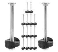 DEARMAMY Kit de Réparation pour Trampoline 16 Vis et Écrous en Acier, Boulons Anti-Desserrage, Ensemble Complet Outils pour Usage Extérieur et Scolaire