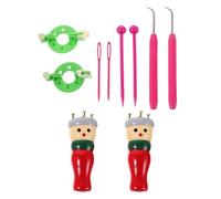 DEARMAMY Kit de Tricotin Français Bois Outil de Tricotage Manuel pour Bricolage de Cordons Tressés Ensemble de Tricoteur Bobine Débutants et Adultes Accessoire Créatif et Couleur Aléatoire