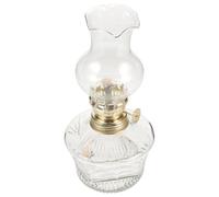 DEARMAMY Lampe à Huile Ancienne Verre Rétro pour Intérieur Lampe Pétrole Décorative Portable Lanterne à Kérosène Vintage pour Ambiance Cosy et Éclairage Appoint