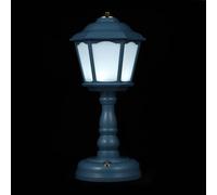 DEARMAMY Lampe de Chevet Rétro Mini à Intensité Variable 3 Niveaux Lampe de Bureau Décorative USB Rechargeable Bleu pour Soin des Yeux Éclairage D’Intérieur