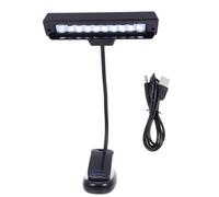 DEARMAMY Lampe LED Clip pour Pupitre de Musique Lampe de Lecture Rechargeable à Pince Lumière de Bureau Ajustable pour Étude Nocturne et Stable pour Piano et Partition
