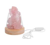 DEARMAMY Lampe Parfumée Pierre de Cristal pour Intérieur Lampe Diffuseur Pratique et Élégante sans Huile Essentielle Lumière Ambiance Chaleureuse pour Maison et Nuit