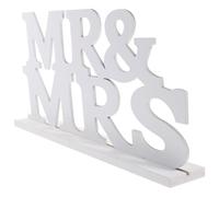 DEARMAMY Lettre Décorative Mr Mrs en Bois Blanc pour Mariage et Cérémonie