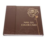 DEARMAMY Livre D'affichage De Carte Couleur Gel Des Ongles Vernis à Ongles En Gel Carnet D'affichage Des Ongles Livre D'échantillons D'ongles Afficher Nuancier Manucure Café Abdos