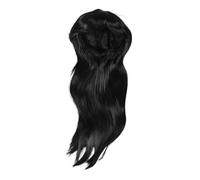DEARMAMY Long Wig With Natural For Cosplay Long Straight Synthetic Hair Adjustable Straps For Fit Washable And Easy To Maintain Realistic Role Play Hairpiece