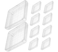DEARMAMY Lot de 10 Boîtes de Petri 10X10 CM Transparentes avec Couvercles Plat de Culture en Plastique pour Laboratoire Biologie Microbiologie et Projets Scolaires Boîte de Petri