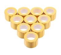 DEARMAMY Lot de 10 Bouchons de Rechange Étanches 28 Dents pour Flacons D’Huiles Essentielles Plastique Doré Compatibles Diffuseurs à Bâtonnets pour Parfum D’Intérieur DIY