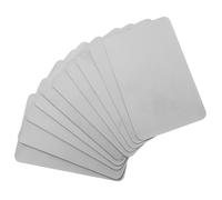 DEARMAMY Lot de 10 Cartes de Visite en Acier Inoxydable Argenté à Coins Arrondis Double Face, Cartes Vierges Métalliques Multipurpose pour Gravure Laser Professionnelle