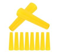 DEARMAMY Lot de 10 Cônes Coniques en Plastique Pvc Jaune 3°30' pour Bobinage Fil à Coudre et Tricot, Tubes Résistants sans Nœuds, Accessoires Polyvalents pour Loisirs Créatifs et Couture