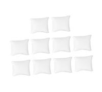 DEARMAMY Lot de 10 Coussins De Présentation pour Montres Et Bracelets en Cuir PU Blanc, Support D'exposition Polyvalent pour Magasins, Vitrines Et Collectionneurs, Taille Standard