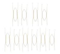 DEARMAMY Lot de 10 Crochets Muraux à Ressort pour Assiettes Supports Verticaux en Métal 8 et 10 Pouces Fixation Invisible pour Décoration Murale et Présentation D’Assiettes Décoratives