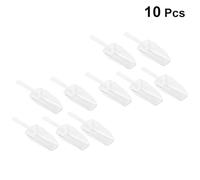 DEARMAMY Lot de 10 Pelles à Glace en Plastique Transparent Multifonctions, Mini Cuillères Doseuses Compactes pour Buffet, Mesure Scoop Pratique pour Bonbons, Poudre, Thé - Ustensiles