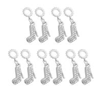DEARMAMY Lot de 10 Pendentifs en Alliage de Talon Haut Strass Breloques Argentées pour Bracelets et Colliers Accessoires DIY pour Création de Bijoux Charme Bracelets Élégants