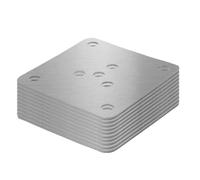 DEARMAMY Lot de 10 Plaques de Fixation en Fer Argenté pour Pieds de Meubles et Tables, Protection du Sol et Installation Facile, pour Salons et Réunions Sociales