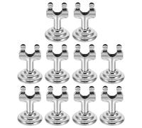 DEARMAMY Lot de 10 Porte-Étiquettes Pinces en Acier Inoxydable Support de Bureau U-Forme Petit Format Porte-Étiquettes Vertical pour Boulangerie et Supermarché Affichage Prix