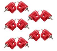 DEARMAMY Lot de 10 Tétines de Poulet Automatiques en Acier Inoxydable, Buveurs de Tétons Rouges pour Abreuvoirs de Volailles, Accessoires Agricoles pour Élevage de Poules, Cailles