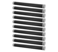 DEARMAMY Lot de 10 Tubes d'Expédition Noirs en Plastique PP avec Bouchons PE Diamètre 30 MM Longueur 300 MM - Tube Cylindrique de Rangement pour Affiches Documents et Posters Solution
